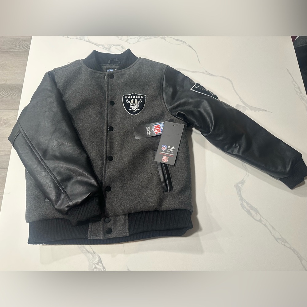 Las Vegas Raiders Youth Varsity Jacket Retails For $155